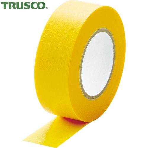 TRUSCO(トラスコ) 建築塗装用マスキングテープ 幅18mm長さ18m 7巻入 イエロー (1P...