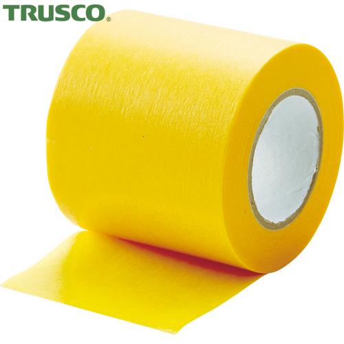 TRUSCO(トラスコ) 建築塗装用マスキングテープ 幅50mm長さ18m 2巻入 イエロー (1P...