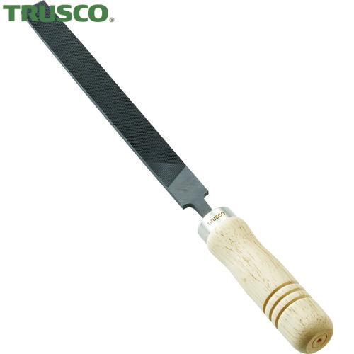 TRUSCO(トラスコ) 鉄工用ヤスリ 木柄付 平 荒目 刃長150 (1本) THI150-01-...