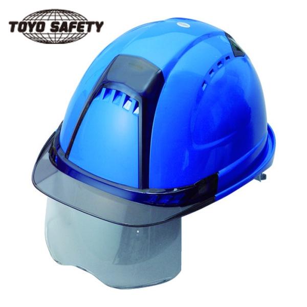 トーヨーセーフティ ヘルメット ヴェンティープラス シールド面付 ロイヤルブルー (1個) NO.3...