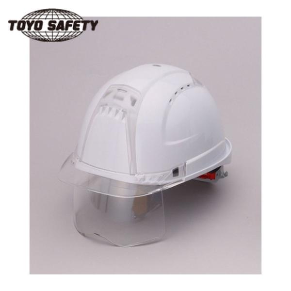 トーヨーセーフティ ヘルメット ヴェンティープラス シールド面付 白 (1個) NO.391F-C-...
