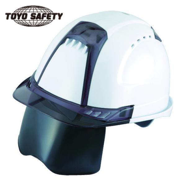 トーヨーセーフティ ヘルメット ヴェンティープラス シールド面付 白 (1個) NO.391F-S-...
