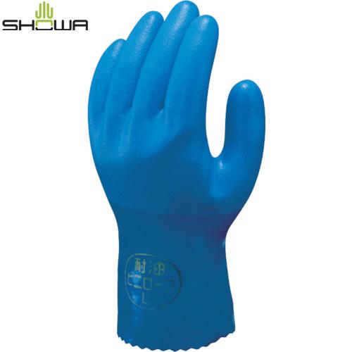 ショーワ 塩化ビニール手袋 No652耐油ビニローブ2双パック ブルー LLサイズ (1袋) 品番：...