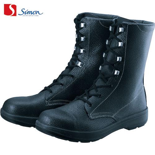 シモン 2層ウレタン底安全長編上靴 23.5cm ブラック (1足) 品番：AW33BK-23.5