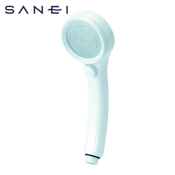 SANEI 三栄水栓 PS303-80XA-MW2 節水ストップシャワーヘッド マットホワイト 手元...