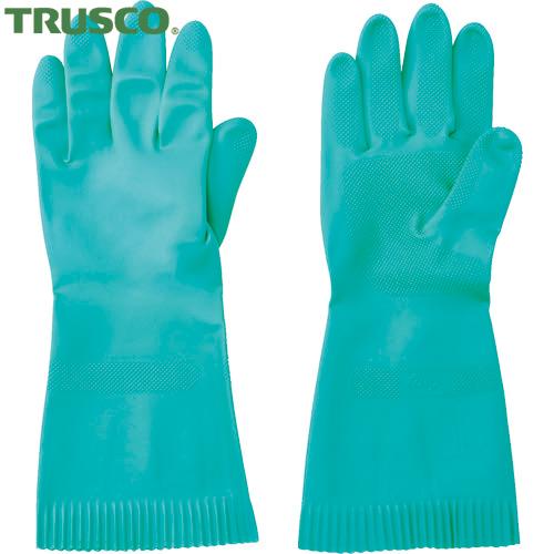 TRUSCO(トラスコ) 天然ゴム厚手手袋 裏毛なし Mサイズ グリーン (1双) TNGG45-M