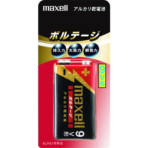 マクセル アルカリ乾電池「ボルテージ」 9V形 (1個) 品番：6LF22(T)1B