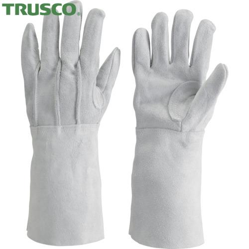 TRUSCO(トラスコ) 牛床革手袋 袖長タイプ フリーサイズ (1双) JT-5L