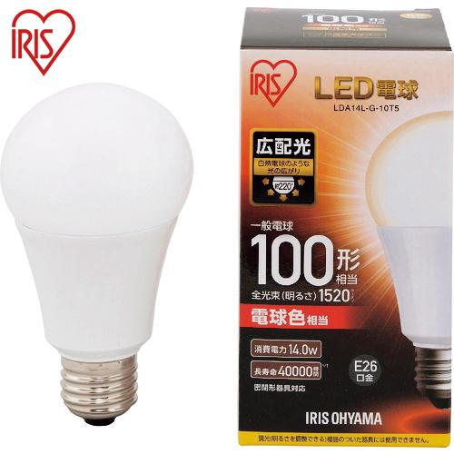 IRIS(アイリス) LED電球 E26広配光タイプ 100形相当 電球色 1520lm (1個) ...