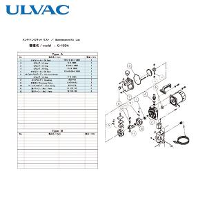 ULVAC G-10DA用メンテナンスキット (1組) 品番：G-10DA MAINTENANCEKIT｜kouguland