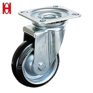 ＯＨ　プレスキャスターＪタイプ中荷重用　ゴム車　自在（ベアリング入り）車輪径１５０ｍｍ　（1個）　品番：OHJ-150