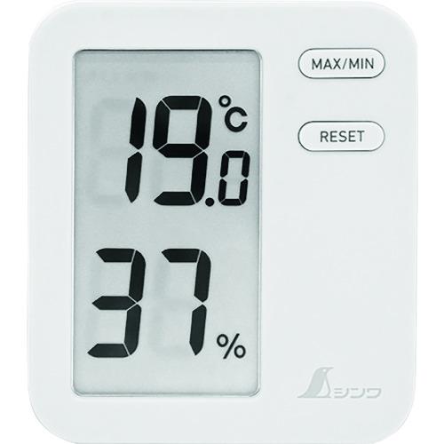 シンワ デジタル温湿度計 Home A ホワイト クリアパック(1個) 品番：73044