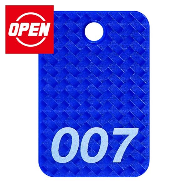 オープン工業 OPEN 荷札 番号札 四角 大 番号入り1~25 青 (25枚入) (1箱) BF-...