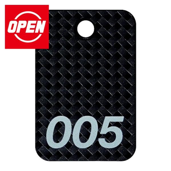 オープン工業 OPEN 荷札 番号札 四角 大 番号入り1~25 黒 (25枚入) (1箱) BF-...
