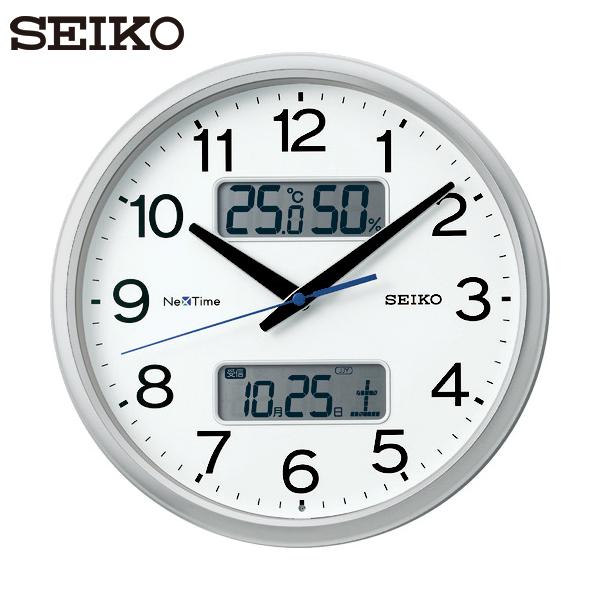 SEIKO 電波掛時計 “セイコーネクスタイム ZS251S“ (ハイブリッド電波時計) (1個) ...