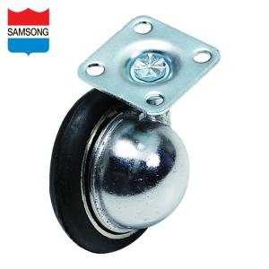 SAMSONG TP1160-01-CR-RT サムソン メタルボールキャスター 自在 ゴム車 60mm (1個)