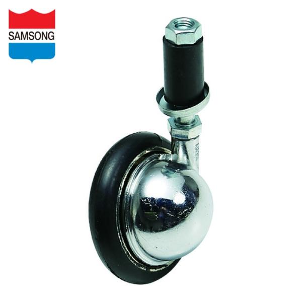 SAMSONG TP1160-21-CR-RT サムソン メタルボールキャスター 自在 ゴム車 60...