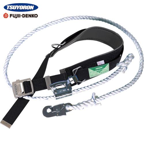 ツヨロン 藤井電工 ワークポジショニング用器具 柱上安全帯 FC-11 黒 Mサイズ ロープ下側通過...