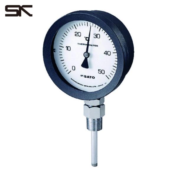佐藤計量器 BM-S-100P-4 バイメタル式温度計 BM-S-100P 0~100°C 50L ...