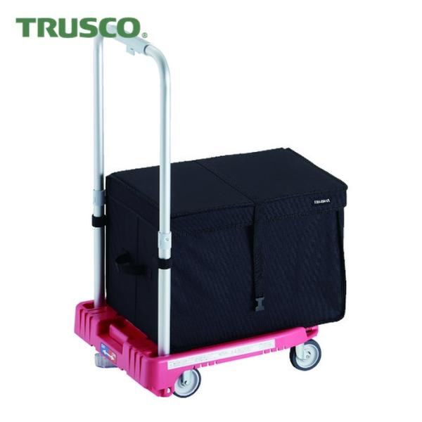 トラスコ TRUSCO 樹脂台車 カルティオミニ weego 省音車輪 ピンク ストッパー付 THブ...