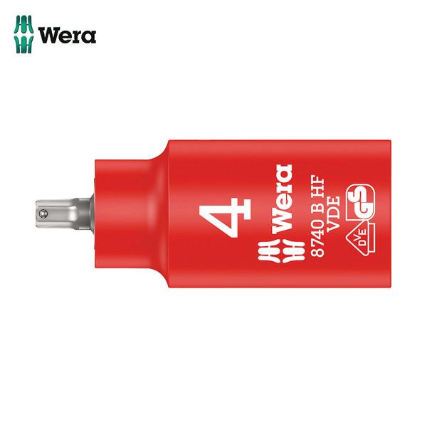 Wera 8740 B VDE 絶縁ホールディングファンションビットソケット SW 4.0 (1個)...