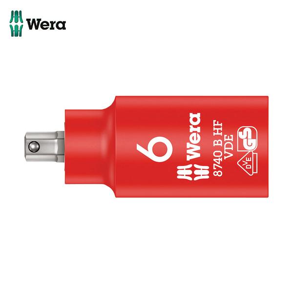 Wera 8740 B VDE 絶縁ホールディングファンションビットソケット SW 6.0 (1個)...