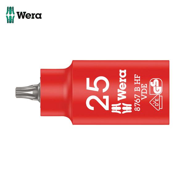 Wera 8767 B VDE 絶縁ホールディングファンションビットソケット TX 25 (1個) ...