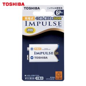 TOSHIBA（東芝） 9v電池 充電式ニッケル水素電池 006P形 角電池