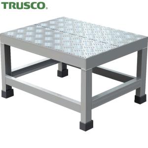 TRUSCO(トラスコ) アルミ製溶接一体構造型作業台 縞板タイプ 一段(完成品) W500×D400×H300 (1台) WTDBC-5430