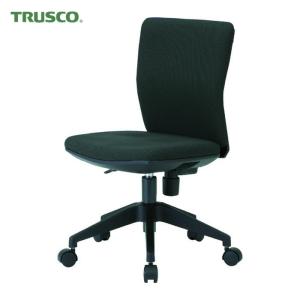 トラスコ TRUSCO 体圧分散オフィスチェア 布張り 肘無 ブラック (1脚) 品番：FCC55-BK