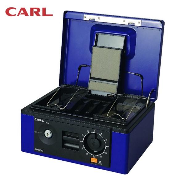 カール CARL 手提げ金庫 キャッシュボックス CB-8570 ブルー A5サイズ (1台) CB...