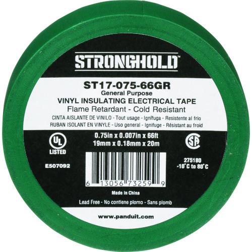 ストロングホールド StrongHoldビニールテープ 一般用途用 緑 幅19.1mm 長さ20m ...
