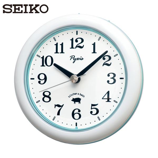 SEIKO キッチン&amp;バスクロック NA613W 白色 直径123mm(1個) 品番：NA613W