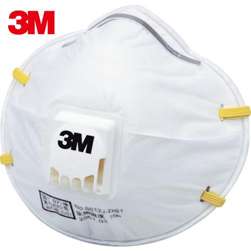 3M 使い捨て式防じんマスク 8812J DS1 排気弁付き (10枚入) (1箱) 品番：8812...