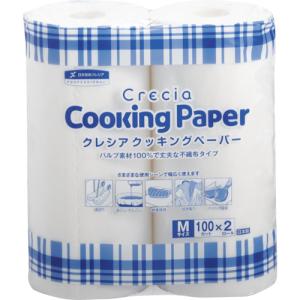 クレシア　クッキングペーパー　Ｍ　１００カット　２ロール　（２巻入）　（1Ｐｋ）　品番：38731