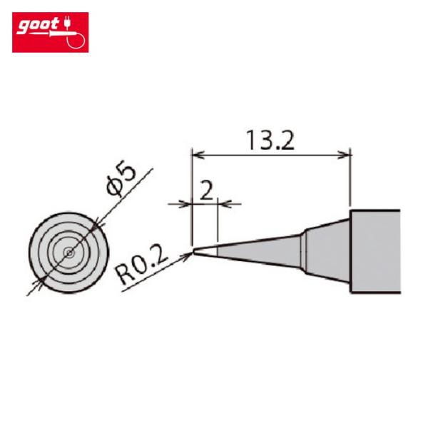 太洋電機産業 goot グット 交換こて先 SB型 (1本) 品番：PX-28RT-SB