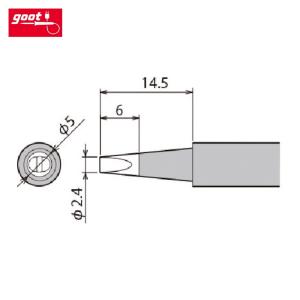 グット goot PX-28RT-2.4D 交換こて先 D型 (1本)