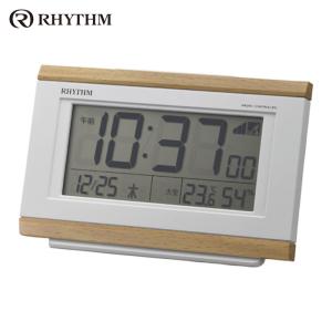CITIZEN（シチズン） 電波 壁掛け・置き時計 温湿度計付き シルバー