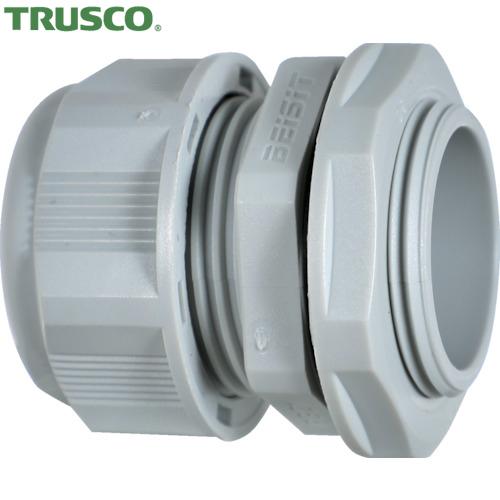 TRUSCO(トラスコ) ナイロンケーブルグランド 適合ケーブル10〜14mm グレー 10個入り ...