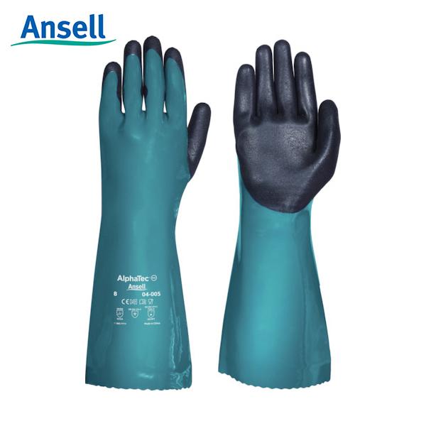 アンセル 耐薬品手袋 アルファテック 04-005 Mサイズ (1双) 品番：04-005-8