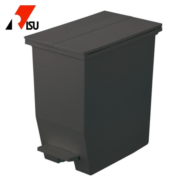 リス RISU H&amp;H棚下で使えるペダルダストボックス20L DGY (1個) GPRB046