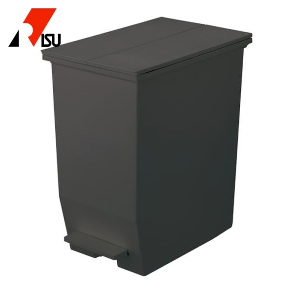 リス RISU H&amp;H棚下で使えるペダルダストボックス45L DGY (1個) GPRB050