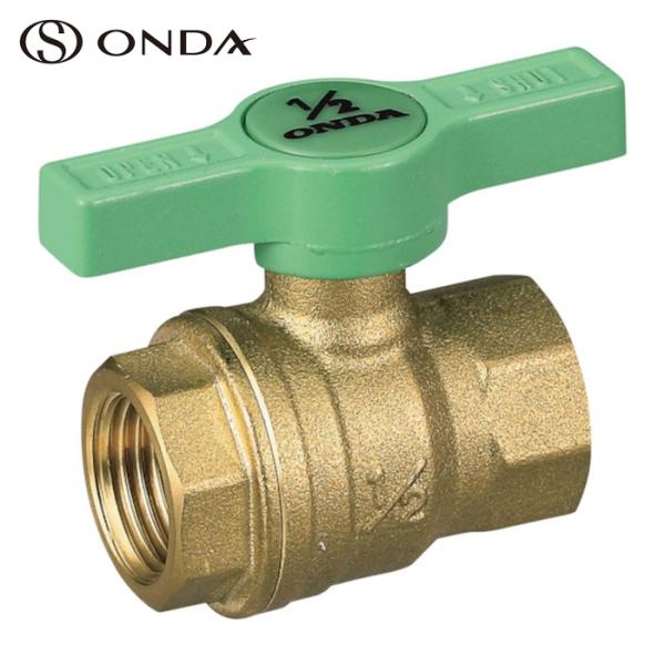 オンダ製作所 FF2-T20 黄銅ボールバルブ FF2型(フルボアコンパクト) Rc3/4×Rc3/...