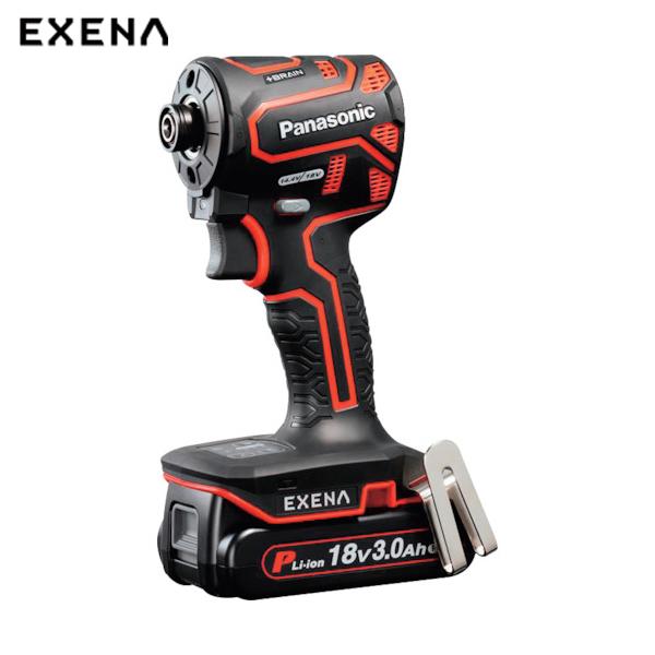 EXENA 充電インパクトドライバー 18V3.0Ah電池セット品 赤(1台) 品番：EZ1PD1N...