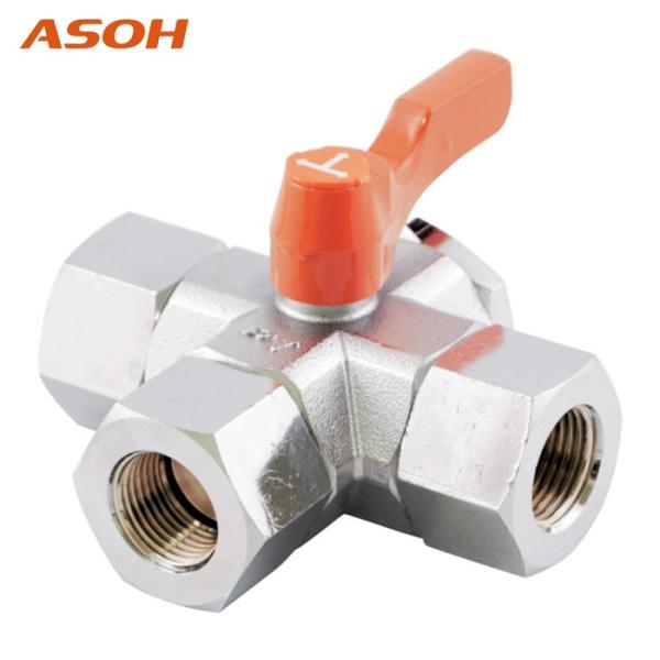 アソー ASOH BX-1111R-WO 内×内ネジ型(Tポート)(RoHS指令相当品) 三方 PT...