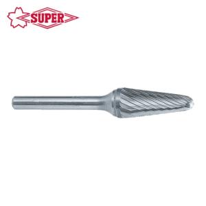 スーパーツール SB7C04 スーパー超硬バー シャンク径6mm(テーパー型)ダブルカット(刃径:12.7) (1本)｜工具ランドヤフーショップ