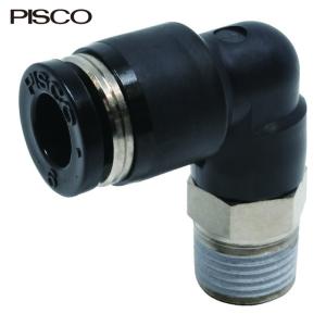 PISCO ピスコ PL6-01 チューブフィッティング エルボ 適合外径6mm 接続口径R1/8 (1個)｜工具ランドヤフーショップ