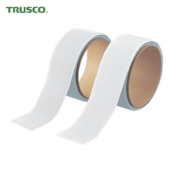 トラスコ TRUSCO マジックテープ[[R下]]セット強粘着幅50mm長さ1m白(1巻=1セット)...