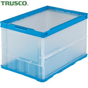 TRUSCO(トラスコ) 薄型折りたたみコンテナ 50L 透明 (1個)