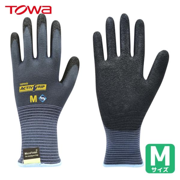 トワロン 東和 ニトリル背抜き手袋 アクティブグリップ M (1双) 581-M